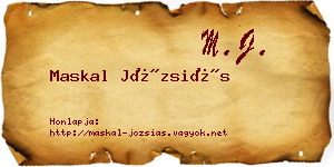 Maskal Józsiás névjegykártya